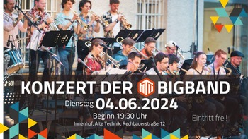Plakat für das HTU Bigband-Konzert am 04.06.2024