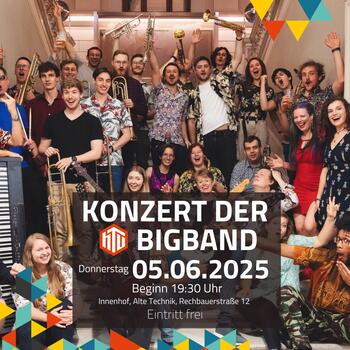Plakat für das HTU Bigband-Konzert am 05.06.2025