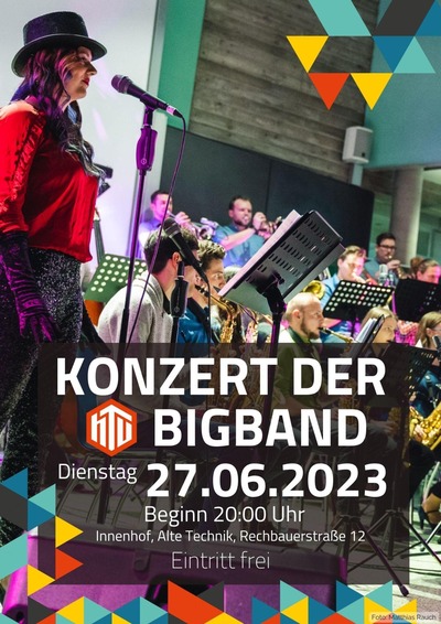 Plakat fr das HTU Bigband-Konzert am 27.06.2023